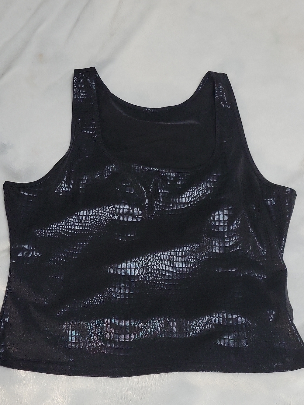 2/$7**No Brand Black Snakeskin Design Tank In 2XL*, Cropped
